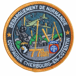 Ecusson de gendarmerie de la compagnie de cherbourg en cotentin pour le 77 eme anniversaire du débarquement de normandie